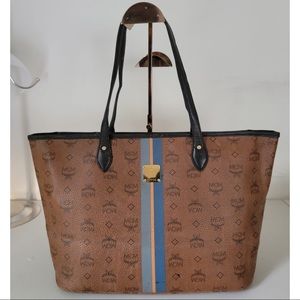 MCM Cognac Visetos Tote Bag
